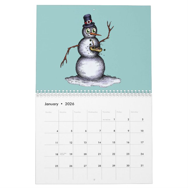 Weg vom geschlagenen Weg - seltsame Kunst 'n-Spaß Kalender (Jan 2026)