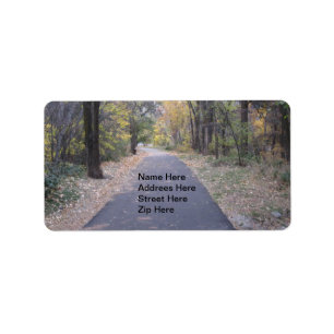 Weg-Weg-Bäume Addrees Aufkleber Adressaufkleber