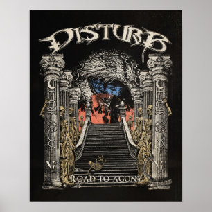 Weg zu Agonie - Retro MetalCore-Design Poster