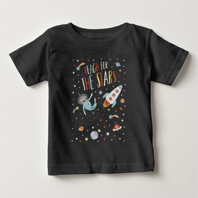 Weg zu den Sternen - Weltraumschlitten Baby T-shirt (Vorderseite)
