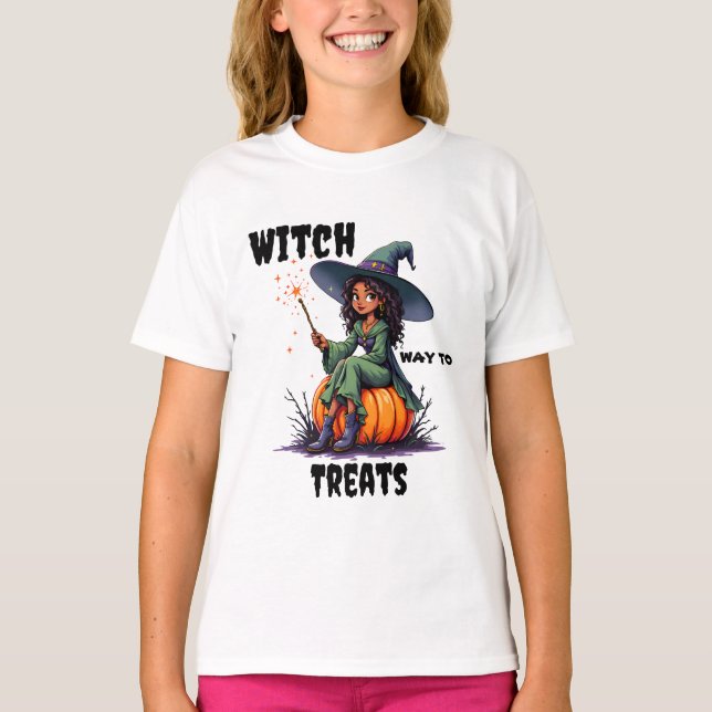 Weg zu Leckereien! Halloween T-Shirt (Vorderseite)
