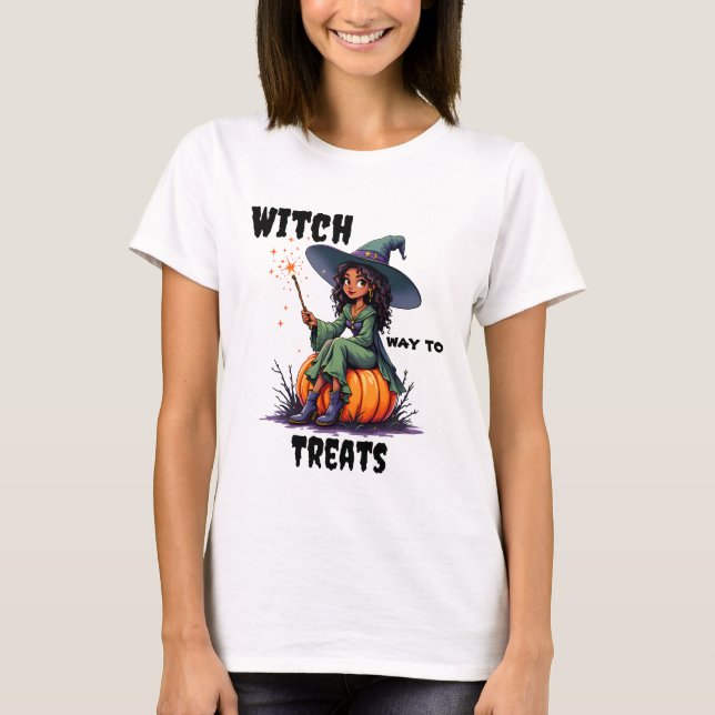 Weg zu Leckereien! Halloween T-Shirt (Vorderseite)