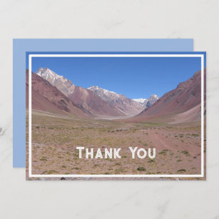 Weg zum Aconcagua-Berg, Argentinien Dankeskarte