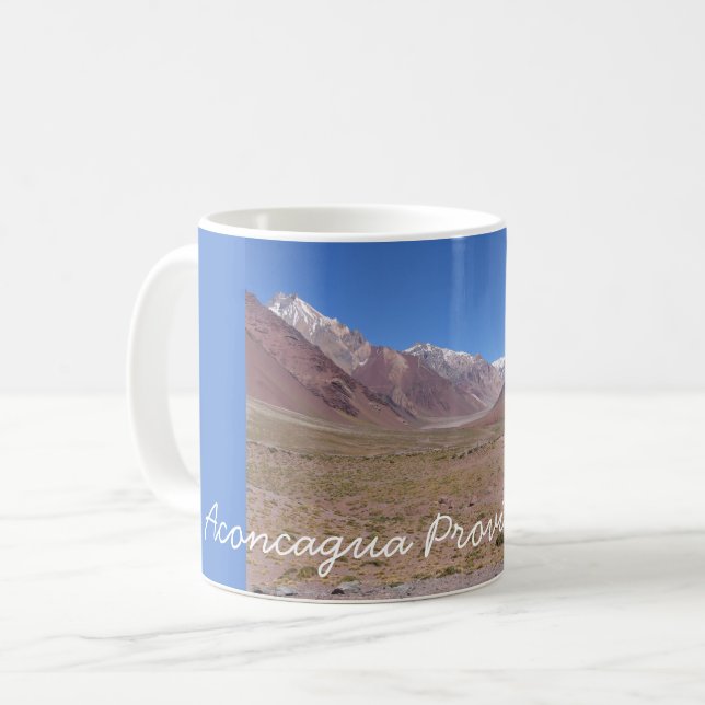 Weg zum Aconcagua-Berg, Argentinien Kaffeetasse (Vorderseite Links)