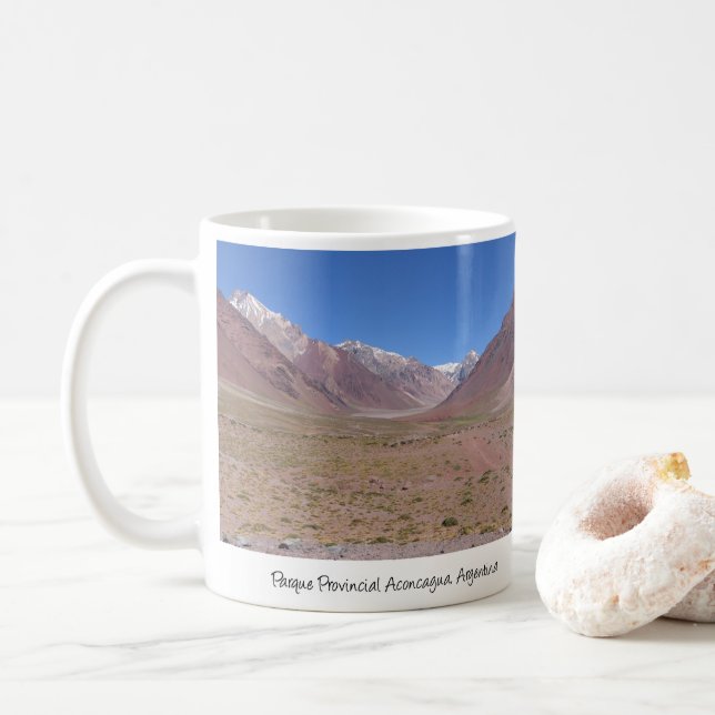 Weg zum Aconcagua-Berg, Argentinien Kaffeetasse (Mit Donut)