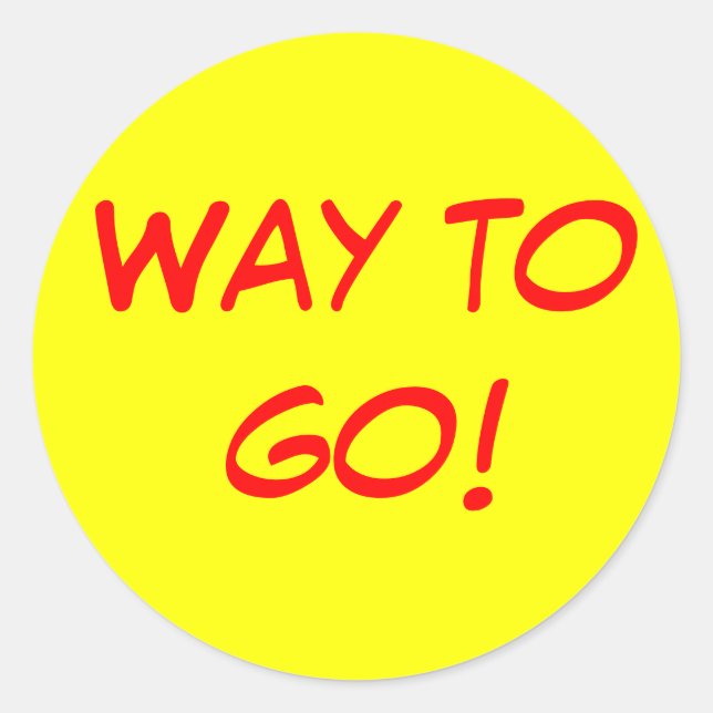 Weg zum Aufkleber! Runder Aufkleber (Vorderseite)