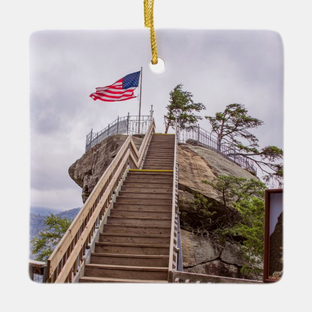 Weg zum Chimney Rock Keramikornament (Vorderseite)