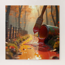 Weg zum Herbstpuzzle, 11" x 14", 252 Stück