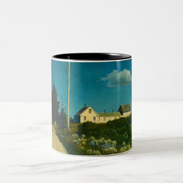 Weg zum Jones House von Newell Convers Wyeth Zweifarbige Tasse (Mittel)