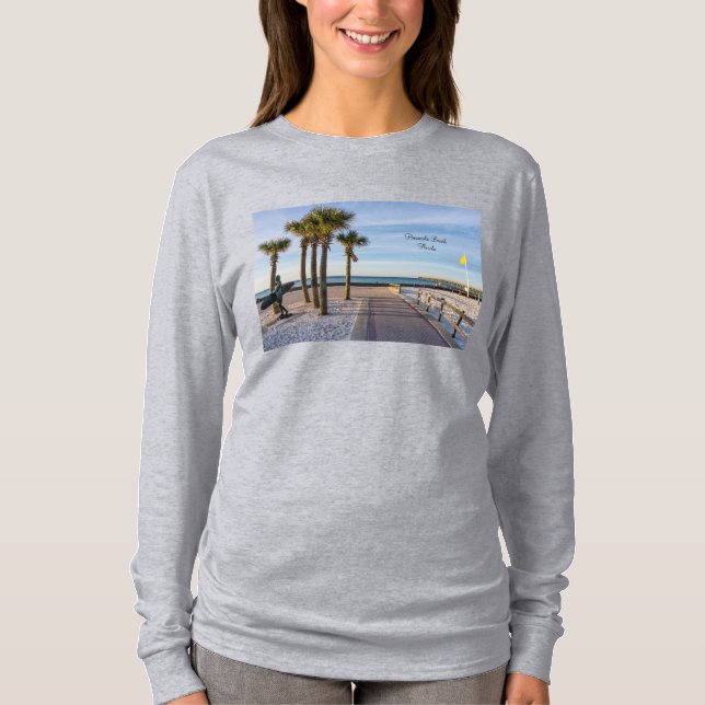 Weg zum Pensacola Beach Langschläfchen T-Shirt (Vorderseite)