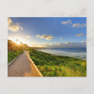 Weg zum Sonnenuntergang. Oneloa Beach. Maui. Postkarte