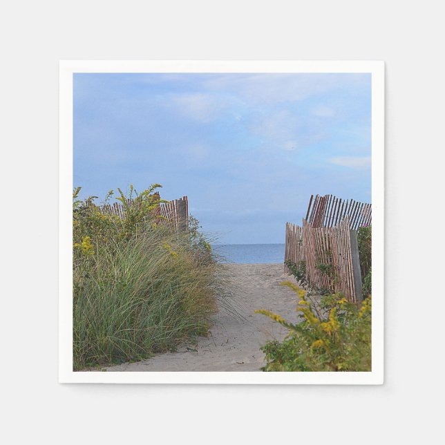 Weg zum Strand von Napkin Serviette (Vorderseite)