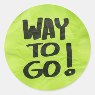 Weg zur Anerkennung positive Lob für die Studenten Runder Aufkleber