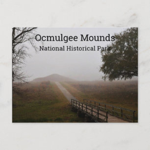 Weg zur Earth Lodge, Ocmulgee Mounds National Par Postkarte
