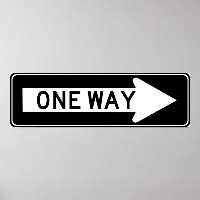 Wegbeschreibung nach rechts poster (Vorne)