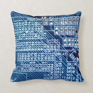 Wege auf einer Computerplatte Kissen