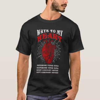 Wege zu meinem Herzunterlegenen Vena Cava Kardiolo T-Shirt