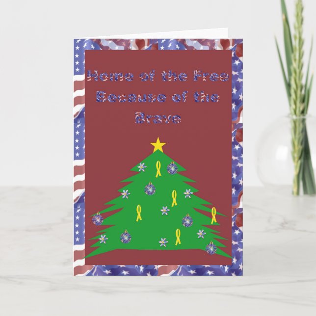 Wegen der schönen Weihnachtskarte Feiertagskarte (Vorderseite)