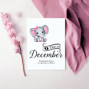Wegen Dezember Little Peanut Baby Elephant Postkarte