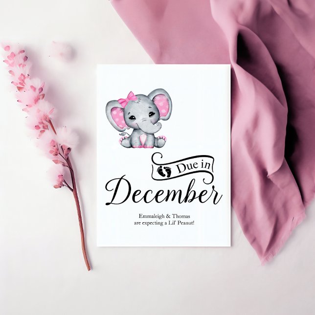 Wegen Dezember Little Peanut Baby Elephant Postkarte (Von Creator hochgeladen)