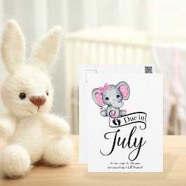 Wegen Juli Little Peanut Baby Girl Elephant Postkarte