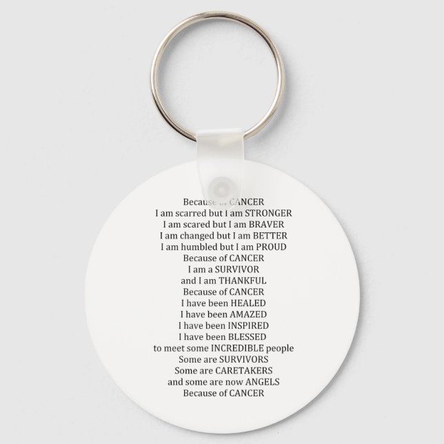 Wegen Krebs Schlüsselanhänger (Vorderseite)