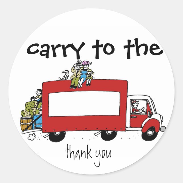 Wegetiketten für Kisten Runder Aufkleber (Vorderseite)