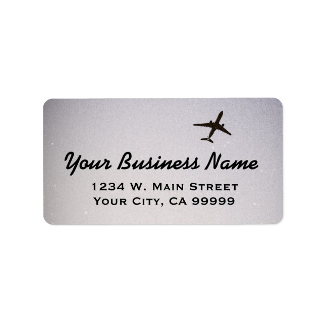 Wegfliegen | Höhenflugzeug Adressaufkleber (Vorne)