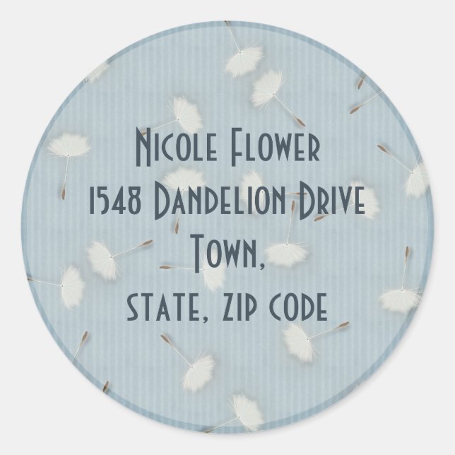 wegfliegen runder aufkleber (Vorderseite)