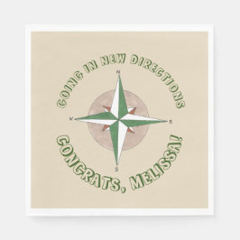 Weggehen des Party für das Ruhestand Neue Wegbesch Serviette