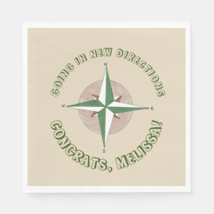 Weggehen des Party für das Ruhestand Neue Wegbesch Serviette