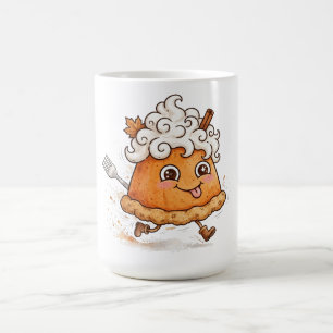 Weglaufende Kürbispastete Lustiger Thanksgiving-Ka Kaffeetasse