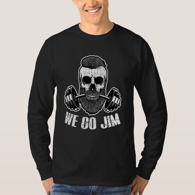 WeGoJim Bro Culture Gym Workout Beard Pump Fitness T-Shirt (Vorderseite)