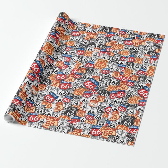 Wegweiser 66 geschenkpapier (Ungerollt)