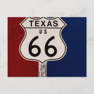 Wegweiser 66 Texas Postkarte