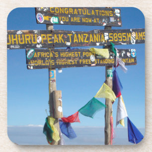 Wegweiser auf dem Gipfel von Kilimanjaro kenya Untersetzer