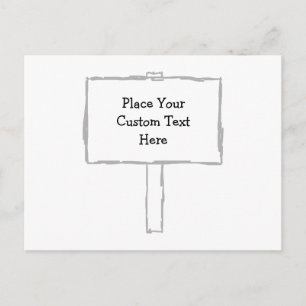 Wegweiser Grau und weiß. Postkarte