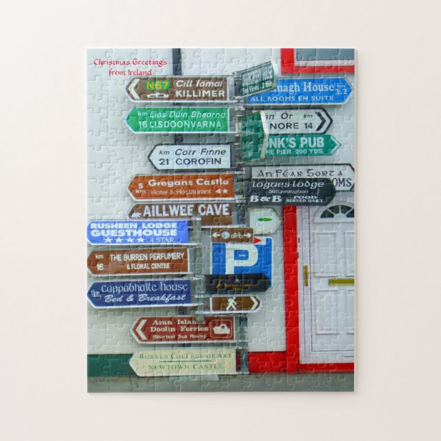 Wegweiser in Irland Puzzle (Vertikal)