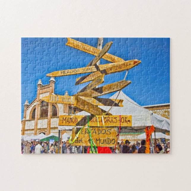 Wegweiser in Madrid. Puzzle (Horizontal)