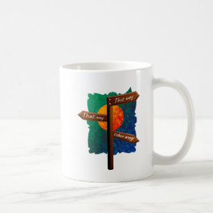 Wegweiser Kaffeetasse