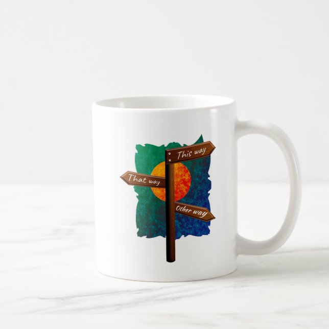 Wegweiser Kaffeetasse (Rechts)