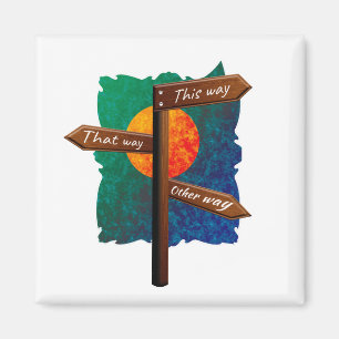 Wegweiser Magnet