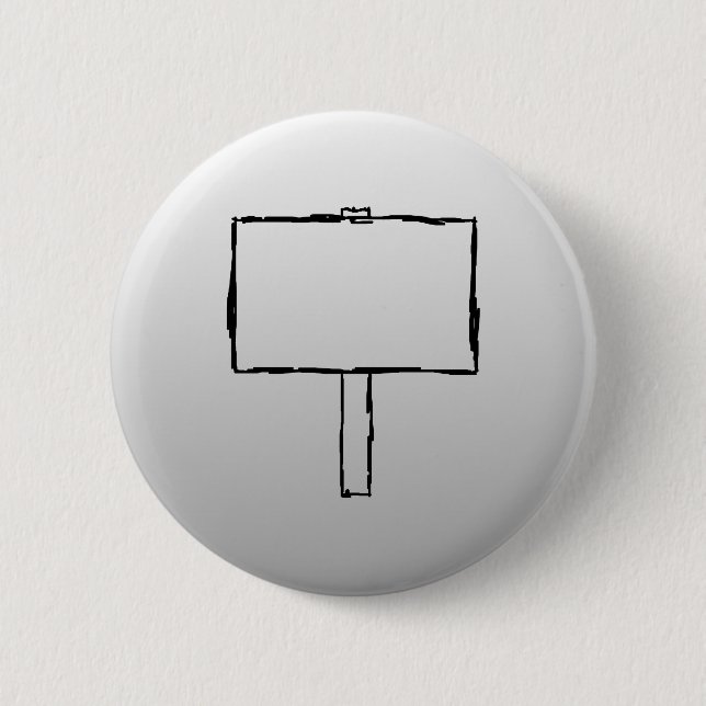 Wegweiser-Mitteilungs-Bild. Schwarzes auf Grau Button (Vorderseite)