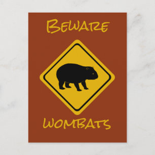 Wegweiser Wombat Postkarte