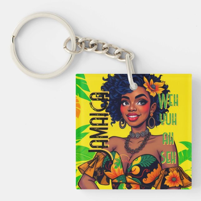 Weh yuh ah seh schlüsselanhänger (Vorderseite)