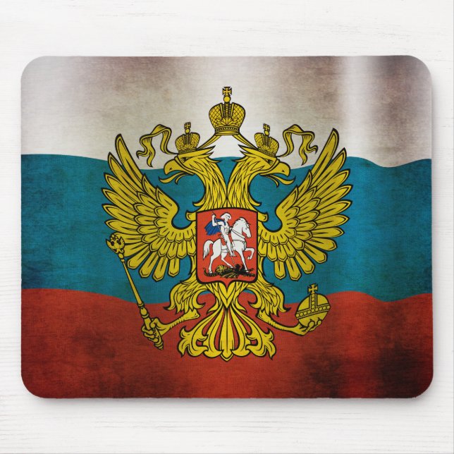 Wehende Flagge Russlands Mousepad (Vorne)