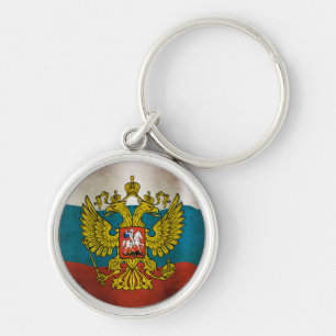 Wehende Flagge Russlands Schlüsselanhänger
