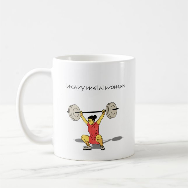 Weibchen aus Schwermetall (Squat) Kaffeetasse (Links)