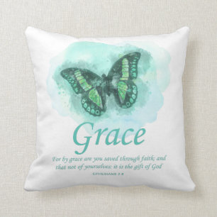 Weibchen Christliche Butterfly Verse: Grab Kissen