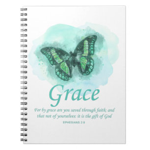 Weibchen Christliche Butterfly Verse: Grab Notizblock